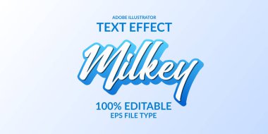 mavi betik resimleyici metin efekti. yiyecek veya içeceklerin başlığı için serin düzenlenebilir metin efekti