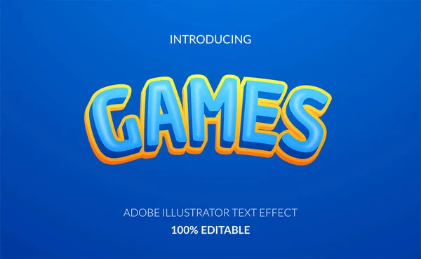 Jeux Cool Pour Enfant Effet Texte Amusant Illustrateur Adobe 100 — Image vectorielle