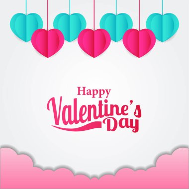 hang tosca ve pembe kalp şekilli kağıt kesim stili aşk, romantizm, düğün ve sevgililer günü için tatlı illüstrasyon