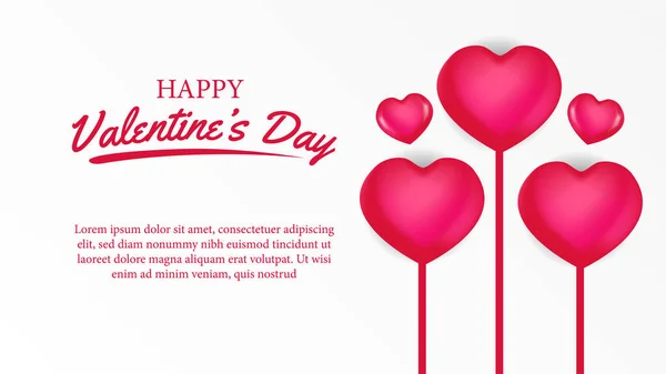 Süß Schön Rosa Herzform Illustration Mit Weißem Hintergrund Für Valentinstag — Stockvektor