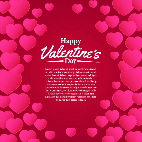 Pink Heart Shape Frame Decoration Love Romance Wedding Marriage Valentine — Stock Vector