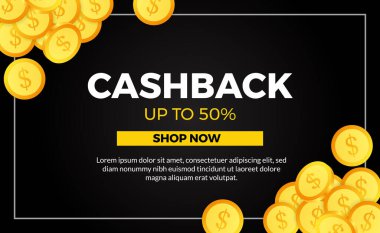 Nakit para terfisi afiş şablonu ve ekommerce için altın para