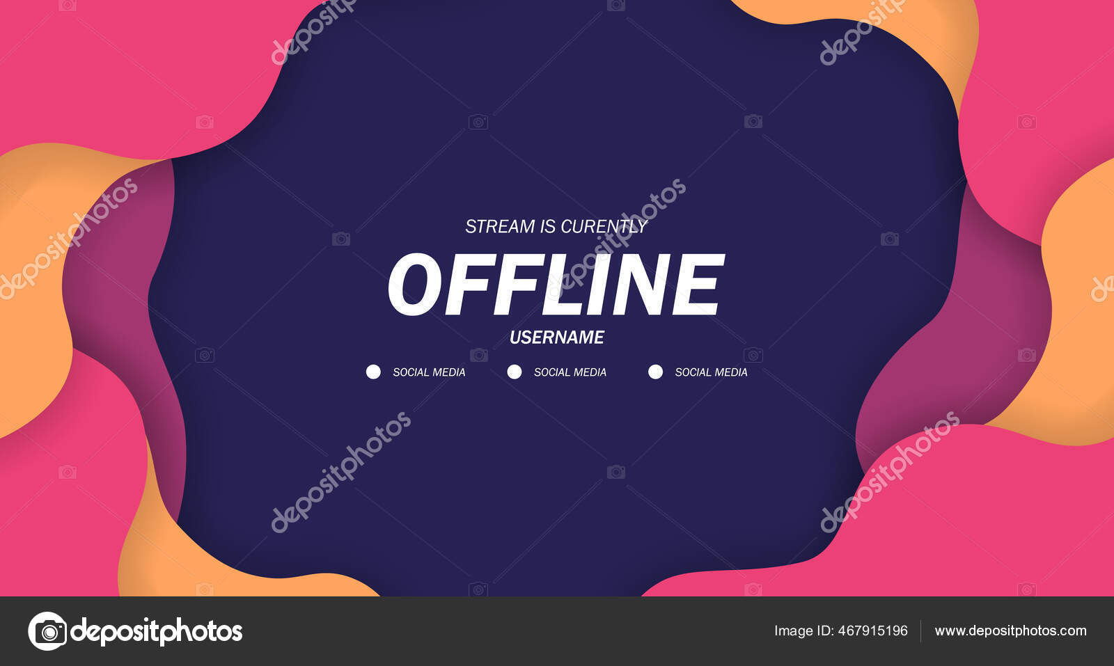 Twitch Offline Fur Gaming Oder Live Streaming Mit Flussigem Pop Vektorgrafik Lizenzfreie Grafiken C Andinur 467915196 Depositphotos