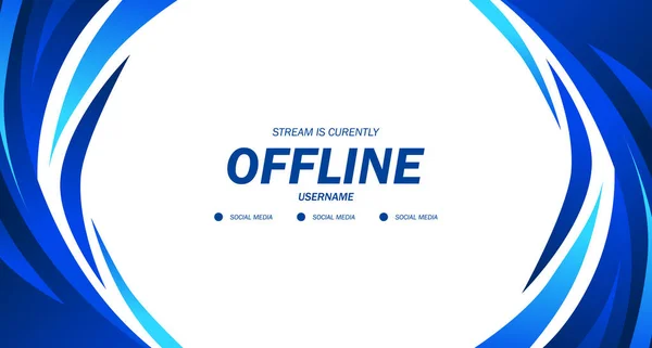 Twitch Offline Para Juegos Streaming Vivo Con Banner Líquido Fondo — Vector de stock