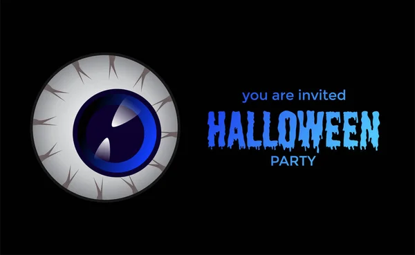 Halloween Party Trick Treat Event Celebration Banner Poster Illustration Scary — 스톡 벡터