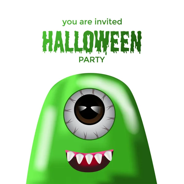 Truco Fiesta Halloween Convite Cartel Celebración Del Evento Con Ilustración — Vector de stock