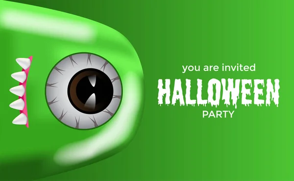 Truco Fiesta Halloween Convite Cartel Celebración Del Evento Con Ilustración — Archivo Imágenes Vectoriales