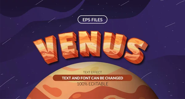 Venus Astrologie Système Solaire Effet Texte Modifiable Fichier Vectoriel Eps — Image vectorielle
