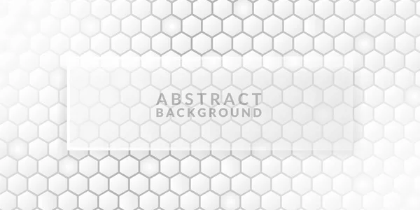 Patrón Panal Hexagonal Textura Elegante Gris Blanco Elegante Fondo Lujo — Vector de stock