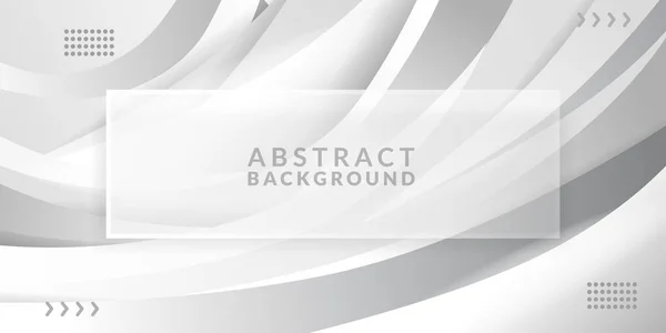 Wellenflusskurve Weißer Deckel Hintergrund Abstraktes Elegantes Luxus Grau Space Banner — Stockvektor