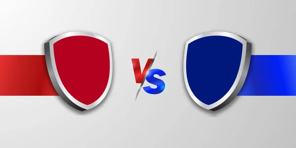 A takımı B takımına karşı, kırmızı-mavi kulüp rozet amblemi spor, futbol, basketbol, meydan okuma, turnuva için bayrak logosu