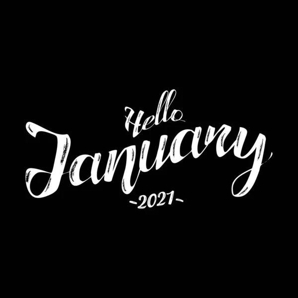 Merhaba Ocak 2021, tahtaya yazıyorum, Vektör..