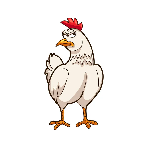 Rooster Isolated White Background Vector — Stock Vector