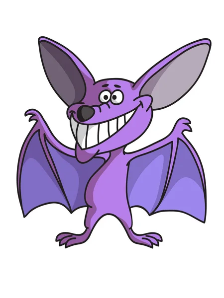 Chauve-souris mignon dessin animé Halloween — Image vectorielle