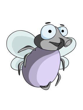 sevimli küçük çizgi sinek