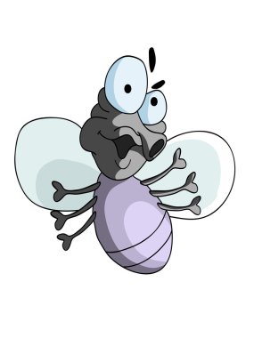 sevimli küçük çizgi sinek