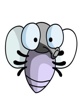 sevimli küçük çizgi sinek