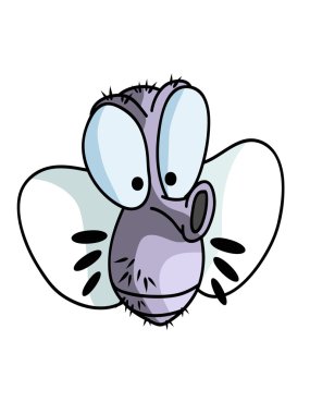 fly cute little cartoon clipart