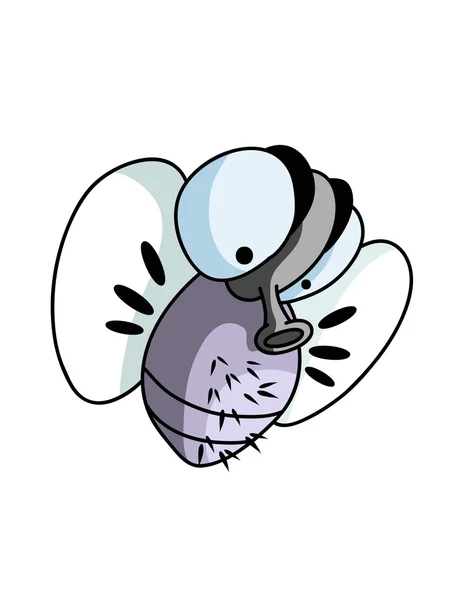 Fliegen süße kleine Karikatur — Stockvektor