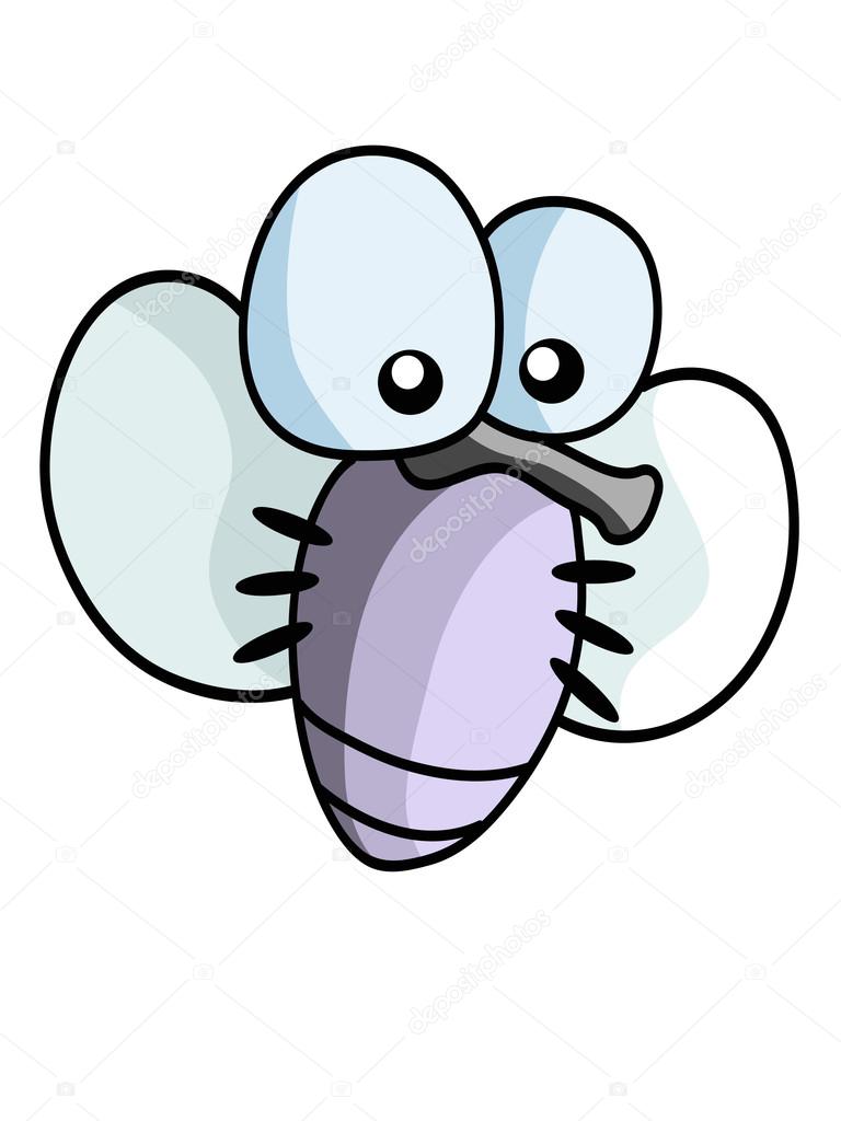 fly cute little cartoon