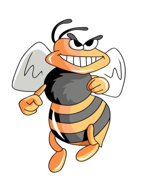 Hornet arı arısı karikatür vektör görüntü