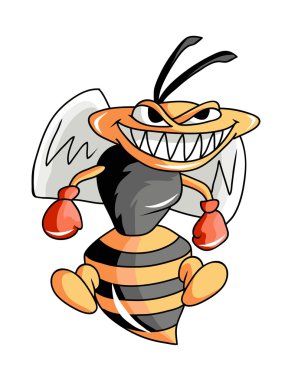 Hornet arı arısı karikatür vektör görüntü