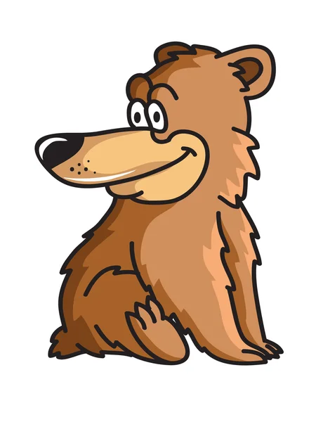 Bonito oso de dibujos animados — Vector de stock