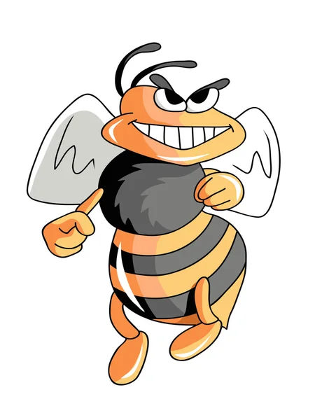 Hornet Bee Wasp Cartoon Vector Imagem —  Vetores de Stock