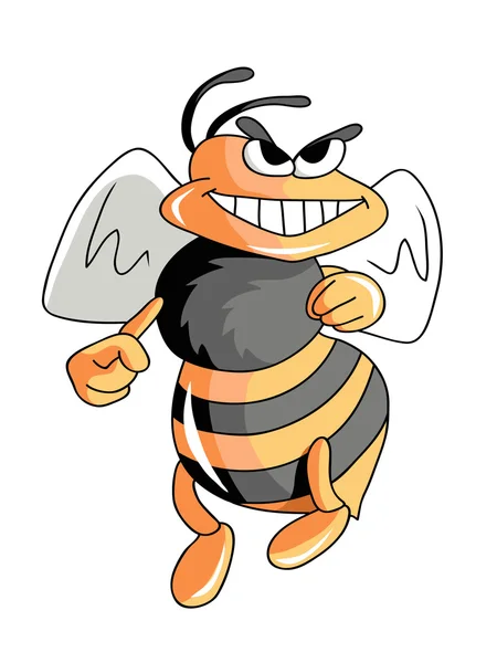 Hornet Bee Wasp Imagen vectorial de dibujos animados — Vector de stock