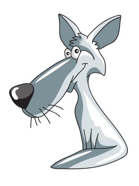 Büyük kötü çizgi film kurt