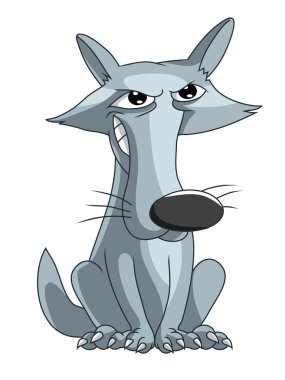 Büyük kötü çizgi film kurt