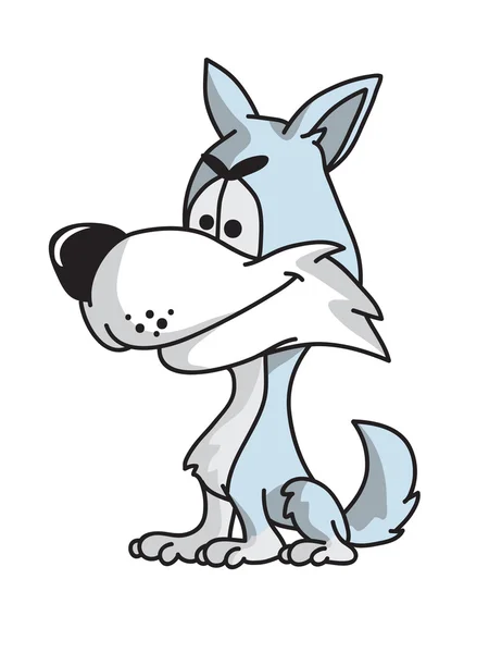 Grote slechte cartoon wolf — Stockvector