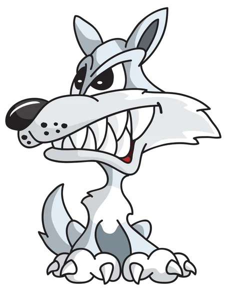 Grote slechte cartoon wolf — Stockvector