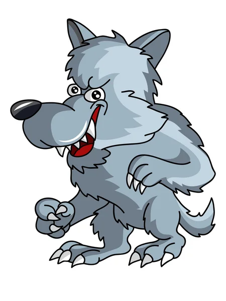 Big bad cartoon wolf — Stock Vector