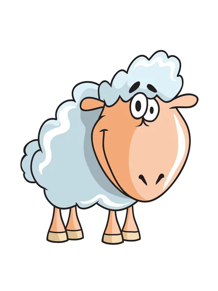 Εικονογράφηση πρόβατα το στυλ κινούμενα σχέδια — Διανυσματικό Αρχείο