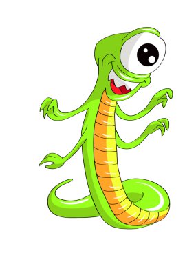 sevimli karakter karikatür canavar