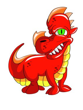 sevimli karakter karikatür canavar