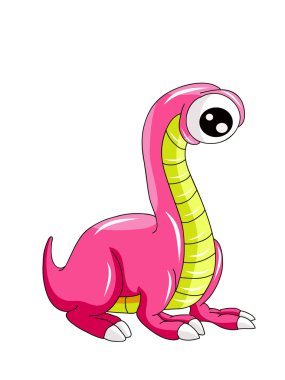 sevimli karakter karikatür canavar