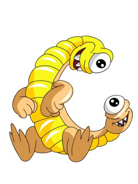 sevimli karakter karikatür canavar