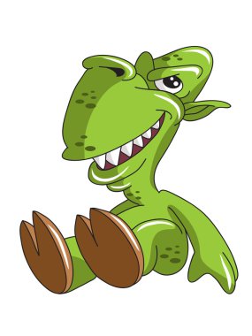 sevimli karakter karikatür canavar