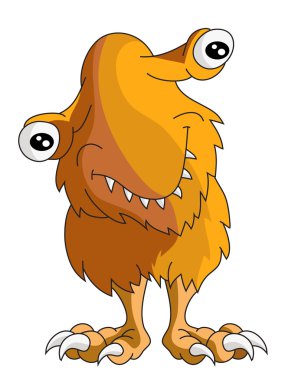 sevimli çizgi canavar