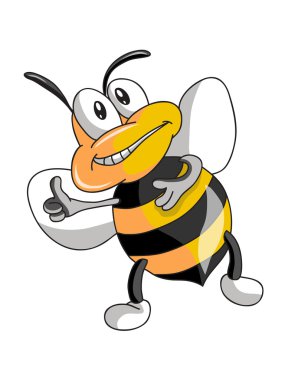 Şirin Arı cartoon şekil uçan