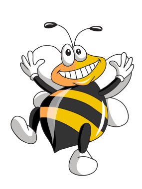 Şirin Arı cartoon şekil uçan