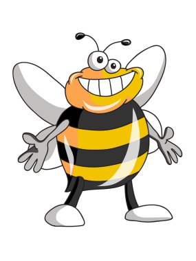 Şirin Arı cartoon şekil uçan