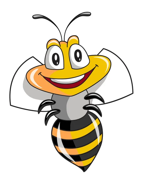 Cute Bee cartoon flying of illustration — Stock Vector