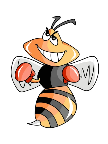 Cartoon vector illustration hornet — Stock Vector