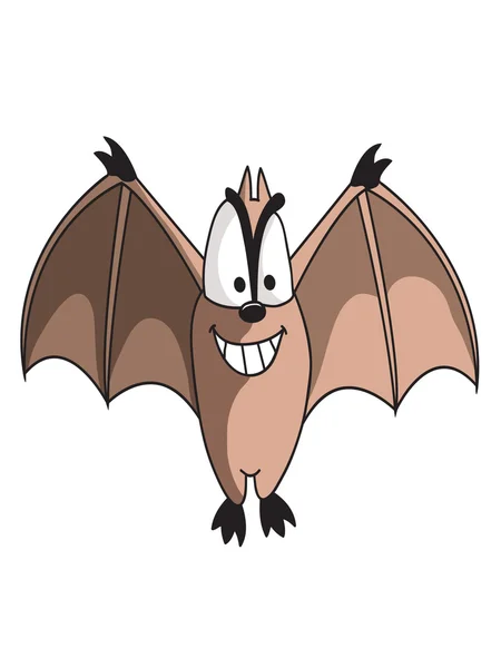 Bat dessin animé volant, isolé sur fond blanc — Image vectorielle