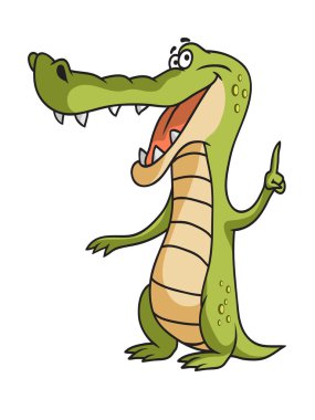 sevimli çizgi timsah