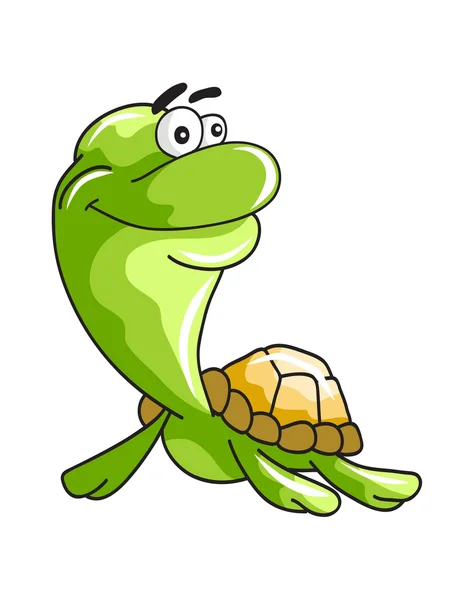 Linda tortuga de dibujos animados — Archivo Imágenes Vectoriales