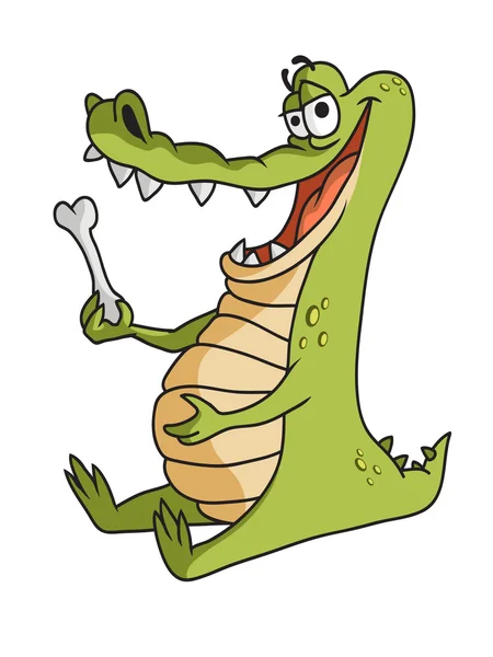 Crocodile vecteur de bande dessinée — Image vectorielle